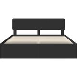  Krevetna konstrukcija Crna 180 x 200 cm Čvrsto borovo drvo | shoptok.hr