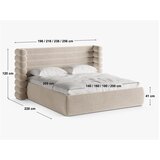 Micadoni Modra oblazinjena zakonska postelja s prostorom za shranjevanje z letvenim dnom 160x200 cm Mount – | Shoptok.si