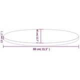  Ploča za stol 80 x 40 x 2 5 cm od masivne borovine ovalna | shoptok.hr