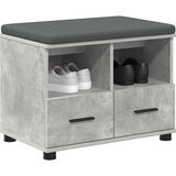  Klupa za hodnik s jastukom Betonsko Siva 60 x 38 x 46 cm | shoptok.hr