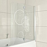 Corniche stena za kopalno kad circles (srebrna, 2-delna, 125 x 140 cm) Cene