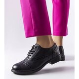 Gemre Black Oxford shoes decorated with perforation Lizotte | ePonuda.com