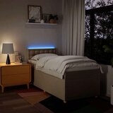 vidaXL Box spring postelja z vzmetnico krem 80x200 cm blago, (21290919) | Shoptok.si