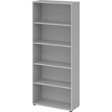 eurokraft pro NICOLA - Pisarniški regal, 4 police, VxŠxG 1880 x 800 x 330 mm, svetlo siv | Shoptok.si