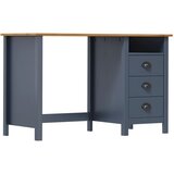 Radni stol Hill s 3 ladice sivi 120x50x74 cm masivna borovina | shoptok.hr