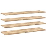 vidaXL Viseče police 4 kosi 140x40x2 cm neobdelan trden akacijev les | Shoptok.si