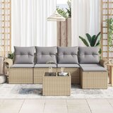  set vrtnega kavča z blazinami črni poli ratan | Shoptok.si