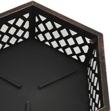  Rustikalna posuda za vatru sa žaračem 62x54x56 cm XXL čelična Slike