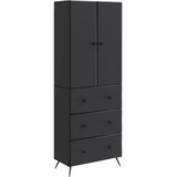 vidaXL Set ormara 2 kom. 66 x 34 5 x 90 cm Konstruirano drvo Crna - Crna Cijene