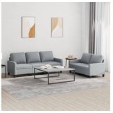 vidaXL 2-dijelni set sofa s jastucima svjetlosivi od tkanine | shoptok.hr