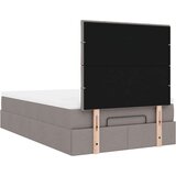 vidaXL Otomanski posteljni okvir z vzmetnico taupe 120x190 cm blago, (21608178) | Shoptok.si