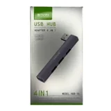 USB HUB 90° 4/1 3*Usb 2.0+ 1* Usb 3.0 siva HUB-16