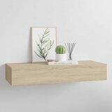  Zidna polica s ladicom boja hrasta 60 x 23,5 x 10 cm MDF | shoptok.hr
