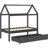  Za dječji krevet s ladicom tamnosivi 70 x 140 cm borovina | shoptok.hr