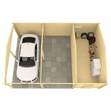 Male kuće GARAŽA VAASA 836 × 595 cm sa šindrom | shoptok.hr
