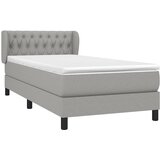 Box spring krevet s madracem svjetlosivi 90x190 cm od tkanine | shoptok.hr