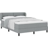 vidaXL Postelja s pomičnim dnom z vzmetnico Svetlo siva 160x200 cm Tkanina | Shoptok.si