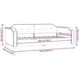  Dnevni krevet smeđesivi 100 x 200 cm od tkanine | shoptok.hr