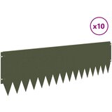  Ograda oko Travnjaka 10 pcs 103 x 30 cm Čelik Maslinastozelena | Eponuda.com