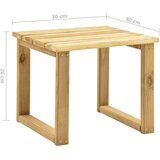  Vrtni ležalnik z mizico in blazino impregnirana borovina, (20662531) | Shoptok.si