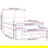  Box spring postelja z vzmetnico taupe 140x190 cm blago, (20894764) | Shoptok.si