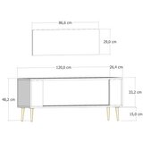 Hanah home TV polica Retrolp5 Anthracite Gold