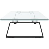  Stalak za monitor crni 100x20x8 cm kaljeno staklo i metal | shoptok.hr