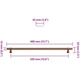  Ručke za ormarić 5 kom brončane 320 mm od nehrđajućeg čelika | shoptok.hr