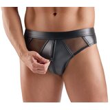 Svenjoyment Cool Wetlook Briefs with Zip 2120461 Black XL Cene