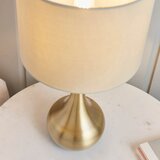  Endon 61191 - Prigušiva stona lampa PICCADILLY 1xE14/40W/230V mesing/bež | Eponuda.com