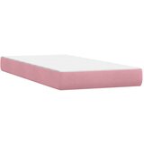 Box spring postelja z vzmetnico roza 80x220 cm žamet, (21792609) | Shoptok.si