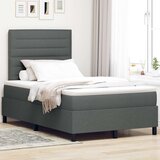  Krevet s kutijom s madracem i LED tamnosiva 120x190 cm Tkanina | shoptok.hr