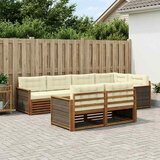  Set vanjskih sofa 7 pcs Prirodna i krem | shoptok.hr