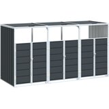  Spremište za 3 kante za otpad antracit 216x81x115 cm čelično | shoptok.hr