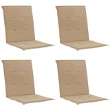  Jastuci za vrtne stolice 4 kom bež 100 x 50 x 3 cm od tkanine | shoptok.hr