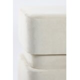Light & Living Kremno bel žameten tabure Piazza – | Shoptok.si