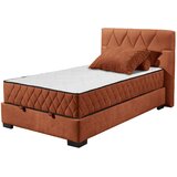 MID.YOU POSTELJA Z VZMETNICO 120 cm x 200 cm , tekstil, leseni material barve konjaka | Shoptok.si