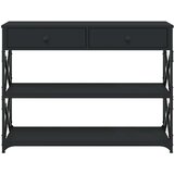 Konzolni stol crni 100 x 28 x 75 cm od konstruiranog drva | shoptok.hr