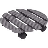 vidaXL kolica za biljke 2 kom siva Ø 30 x 7,5 cm WPC | shoptok.hr