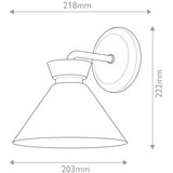  Alora Mood ALM-HALSTON-1WB-BK - Zidna lampa HALSTON 1xE14/40W/230V crna | Eponuda.com