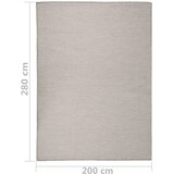Vanjski tepih ravnog tkanja 200 x 280 cm svijetlo sivi | shoptok.hr