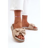 Boto FK1 Women's Platform Sandals with Bow Beige Aflia | shoptok.hr