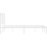  Metalni okvir za krevet s uzglavljem bijeli 193x203 cm | shoptok.hr
