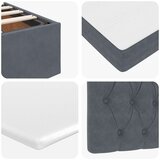 vidaXL okvir za krevet s madracima tamnosivi 120x190 cm baršunasti | shoptok.hr