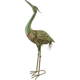 Mondex Figura čaplje kovina Cedric 70cm zelena 1kos, (5000349965) Cene