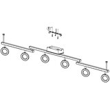 Eglo Cardillio 1 spot/6, led, 6x3,2w/3x3,3w, 6x400lm/3x360lm, hrom | Eponuda.com