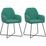  Trpezarijske stolice 2 pcs Baršun Tirkizna 55 x 50 x 84 cm | shoptok.hr