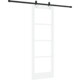 vidaXL klizna vrata s opremom bijela 73.5x211 cm od čvrstog borovog drveta | shoptok.hr