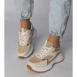 Gemre Beige sports sneakers with woven insert Berlisa | shoptok.hr