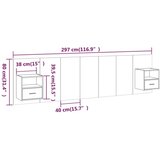  Posteljno vzglavje z omaricami betonsko siv konstruiran les, (20794540) | Shoptok.si